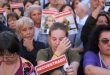 Cientos de personas se movilizaron al cumplirse dos meses del ataque de Hamas a Israel